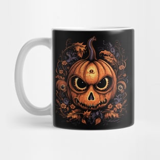 Halloween Pumpkin, Spooky Pumpkin Face Mug